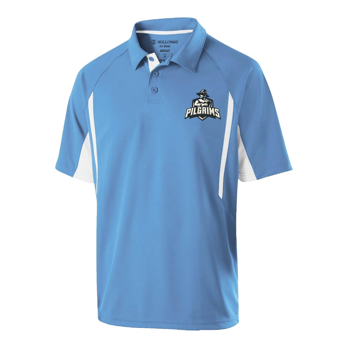 New Plymouth HS Avenger Polo — University Blue / White