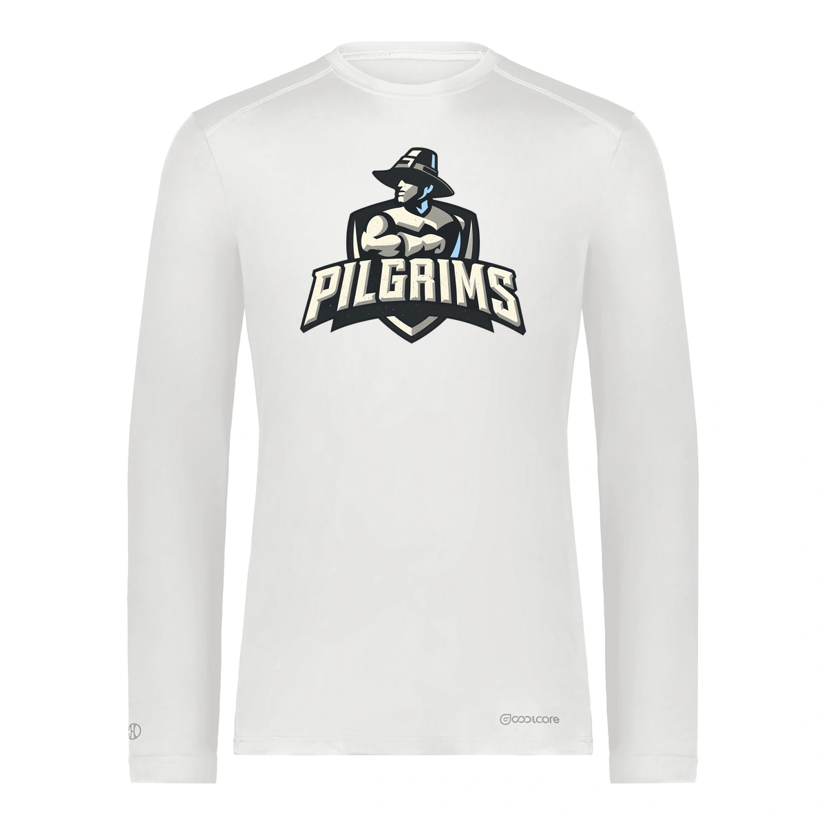 New Plymouth HS Long Sleeve Performance Tee — White