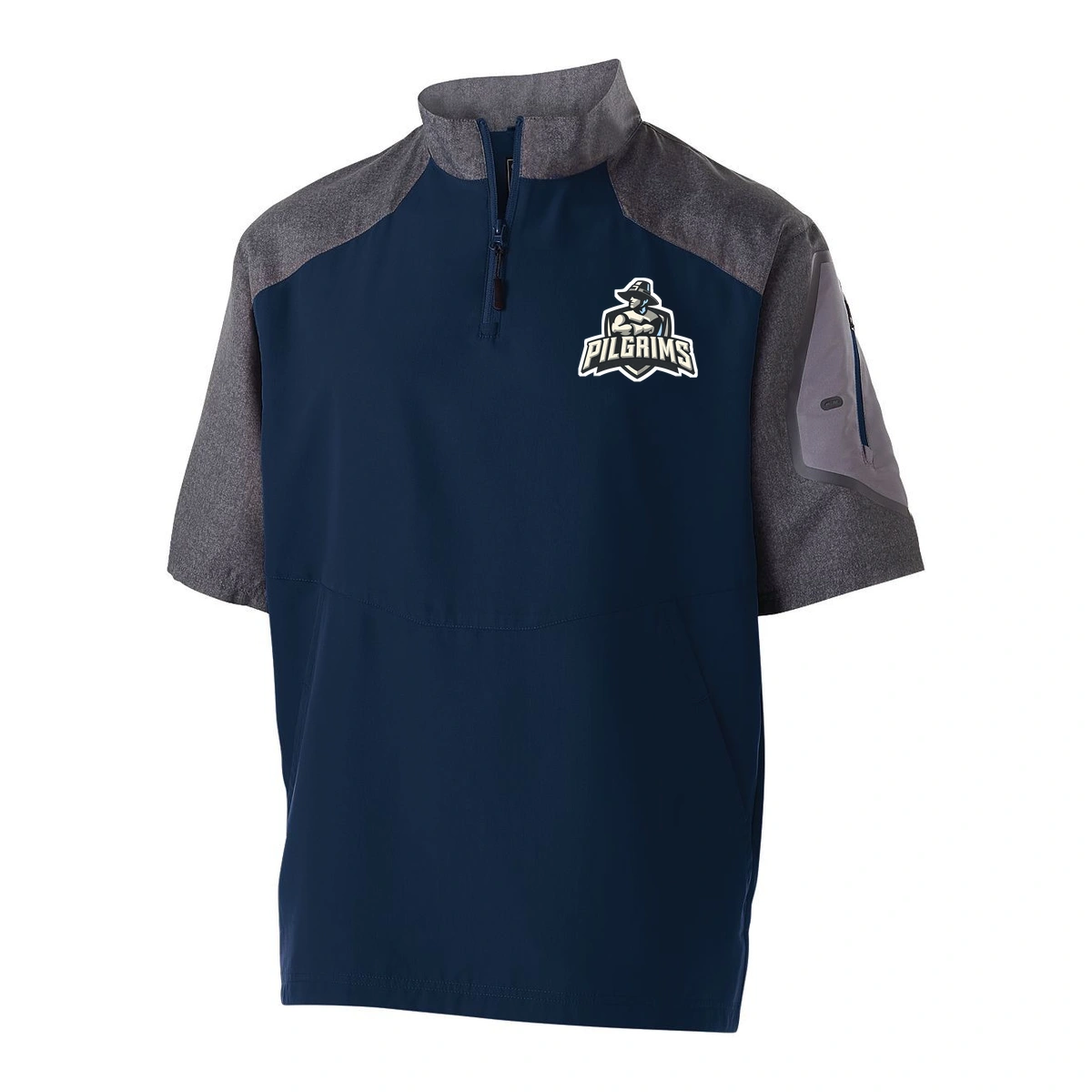 New Plymouth HS Raider Short Sleeve Pullover — Carbon Print / Navy