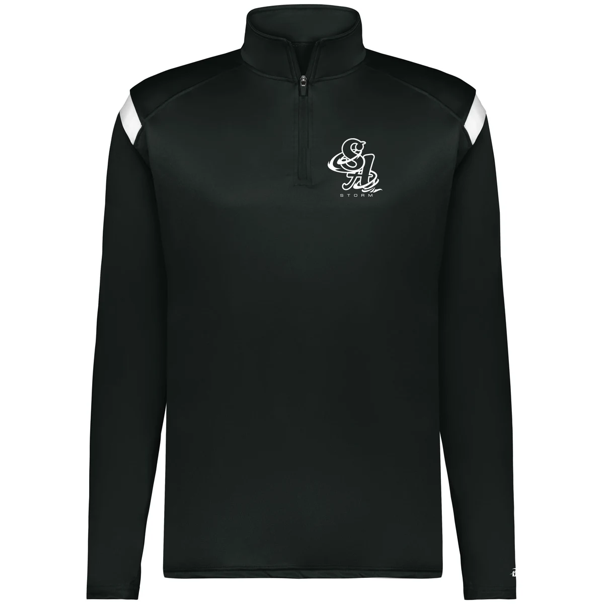 Storm On the Rise 1/4 Zip — Black / White