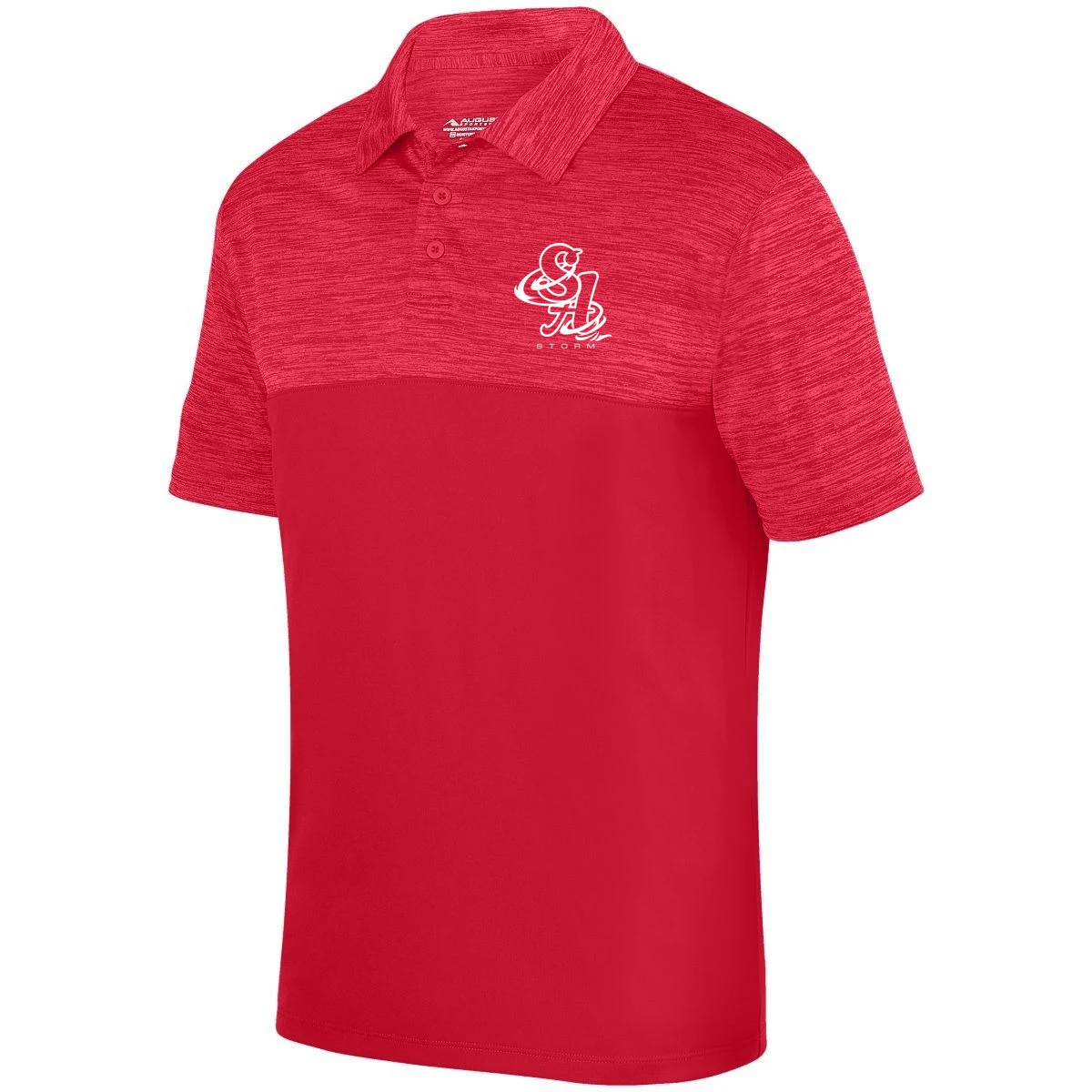 Storm Shadow Tonal Heather Polo — Red