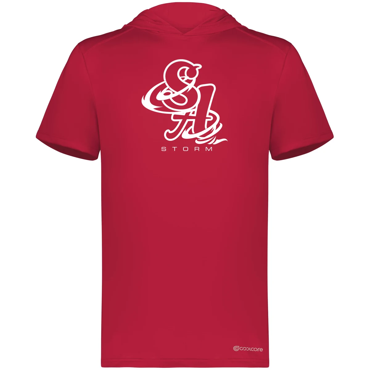 Storm Short Sleeve Hoodie — Red