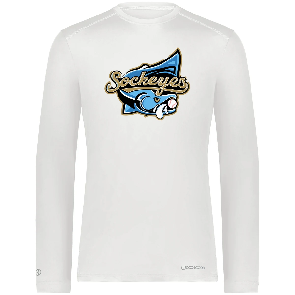 Sockeyes Long Sleeve Performance Tee — White