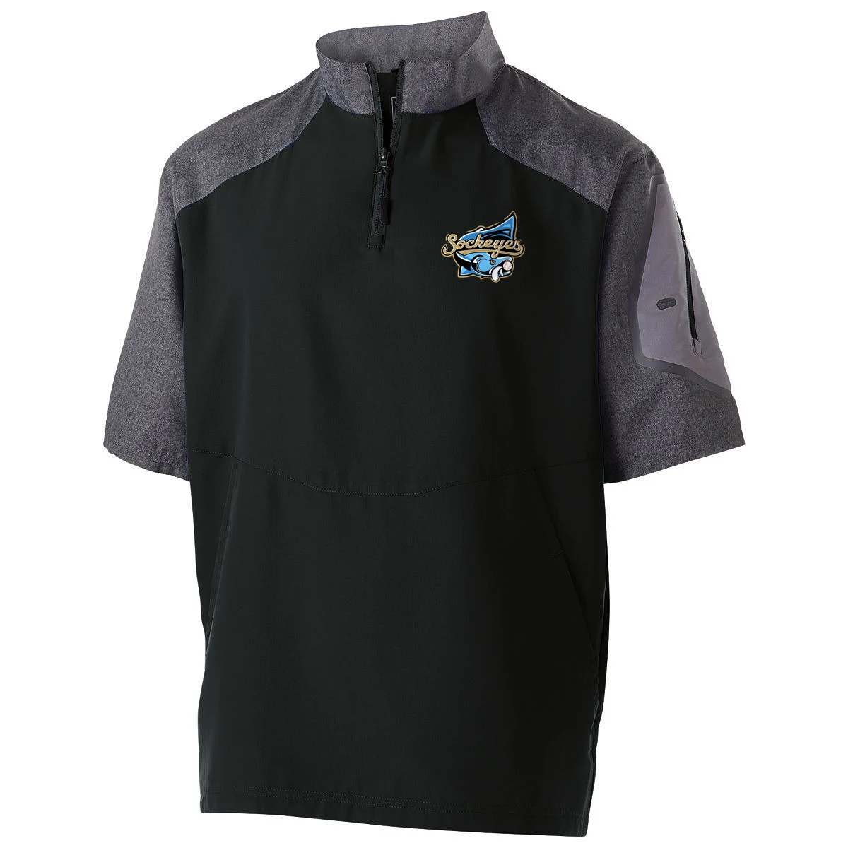 Sockeyes Raider Short Sleeve Pullover — Carbon / Black