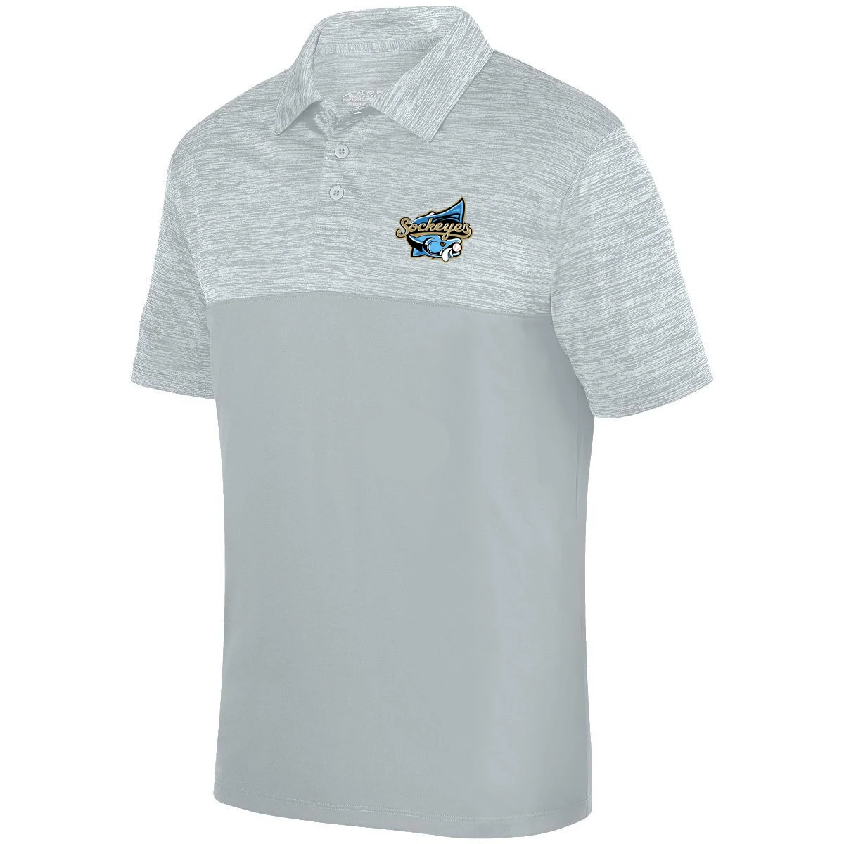 Sockeyes Shadow Tonal Heather Polo — Silver