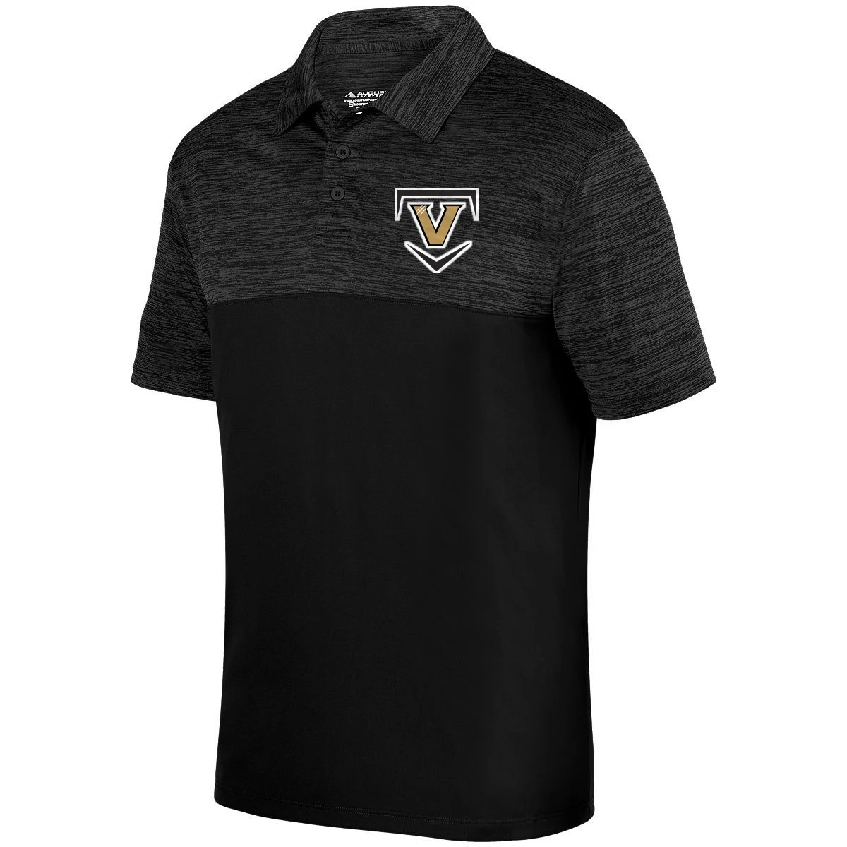 Vallivue Shadow Tonal Heather Polo — Black